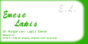 emese lapis business card